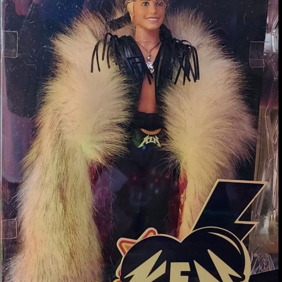 NIB! Ken Doll in Faux Fur Coat - Picture 4 of 7